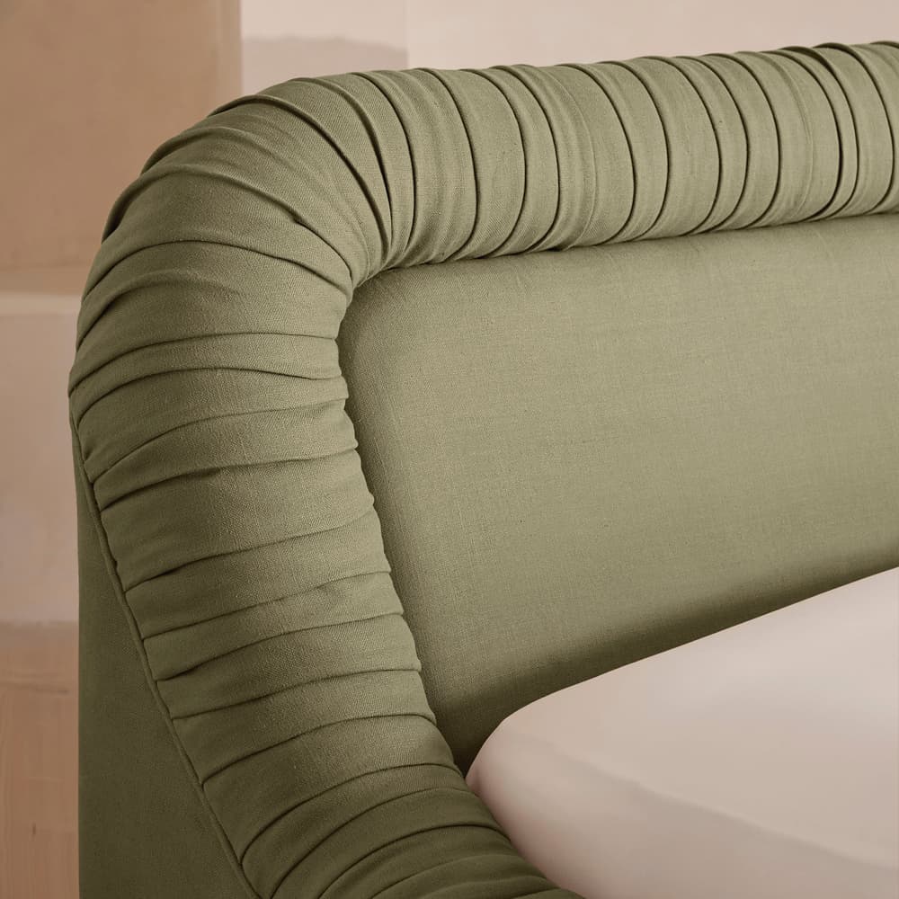 Vara Bed - King - Linen - Sage - Images - Image 3