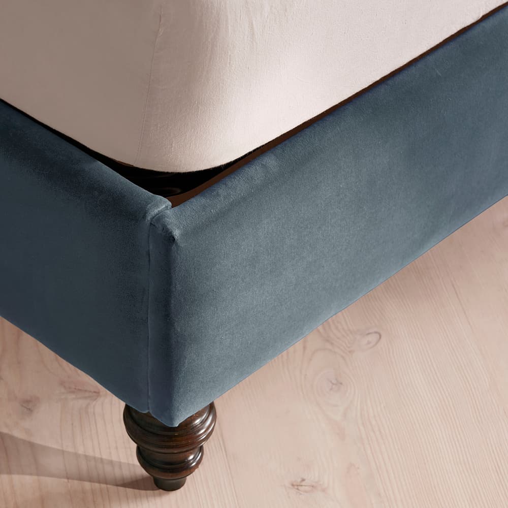 Rivas Bed - King - Velvet - Grey Blue - Images - Image 3