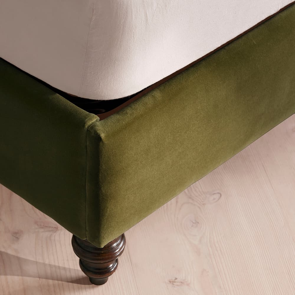 Rivas Bed - King - Velvet - Olive - Images - Image 3