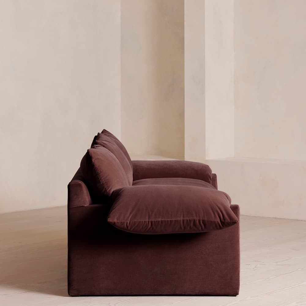 Wyatt Three Seater Sofa - Velvet - Aubergine - UK - Images - Image 3
