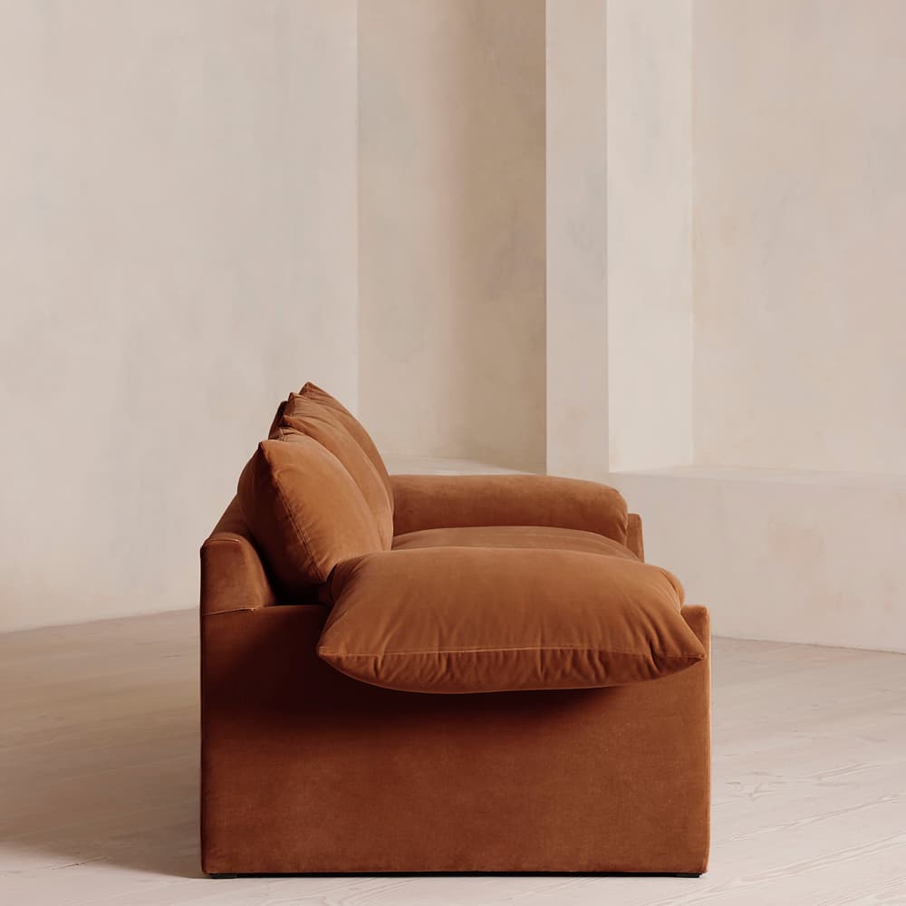 Wyatt Three Seater Sofa - Velvet - Cinnamon - UK - Images - Image 3