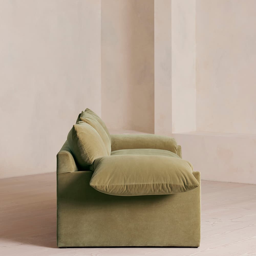 Wyatt Three Seater Sofa - Velvet - Lichen - US - Images - Image 3