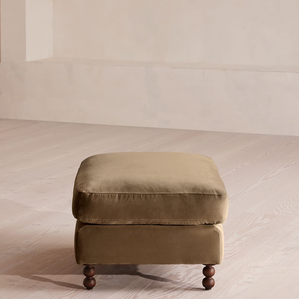 Audrey Rectangle Ottoman - Velvet - Truffle - US - Images - Image 3