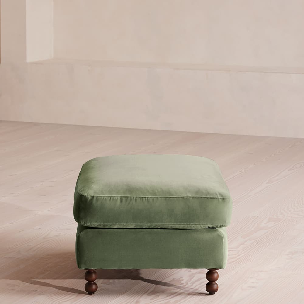 Audrey Rectangle Ottoman - Velvet - Seafoam - US - Images - Image 3