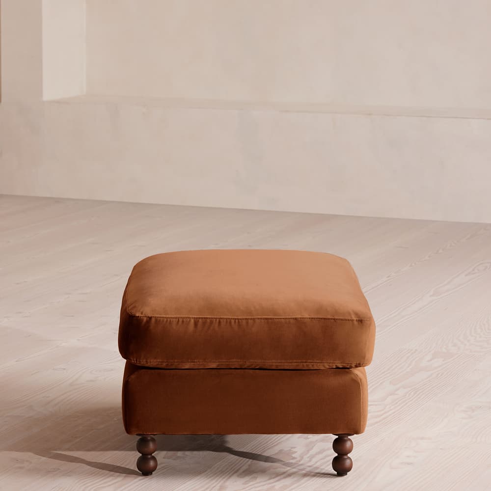 Audrey Rectangle Ottoman - Velvet - Cinnamon - US - Images - Image 3