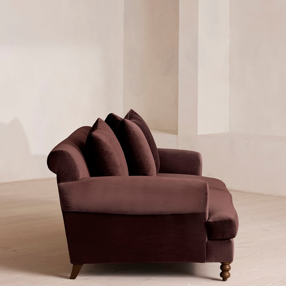 Audrey Two Seater Sofa - Velvet - Aubergine - US - Images - Image 3