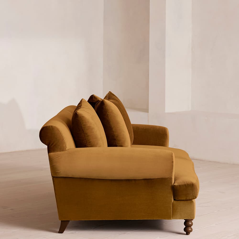 Audrey Two Seater Sofa - Velvet - Mustard - US - Images - Image 3