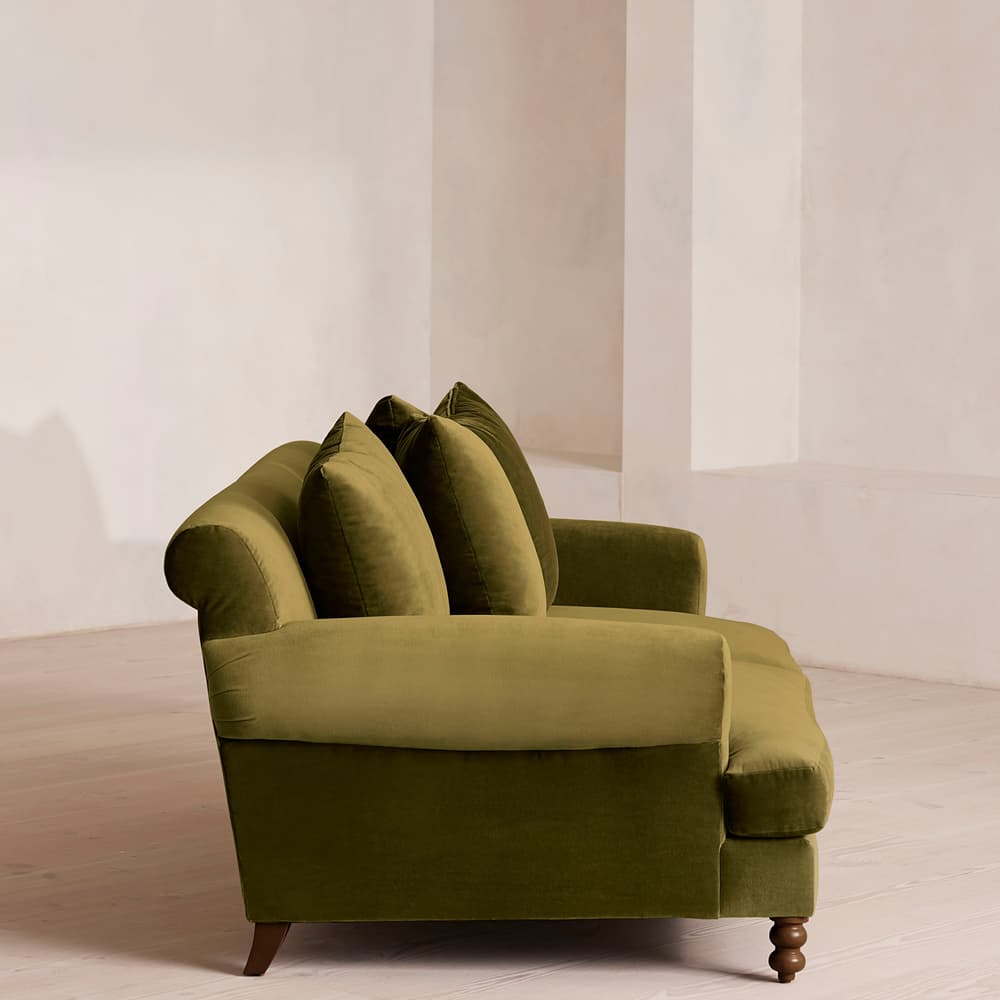 Audrey Two Seater Sofa - Velvet - Olive - Images - Image 3