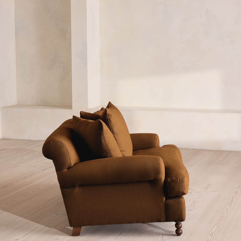 Audrey Loveseat - Linen - Terracotta - US - Images - Image 3