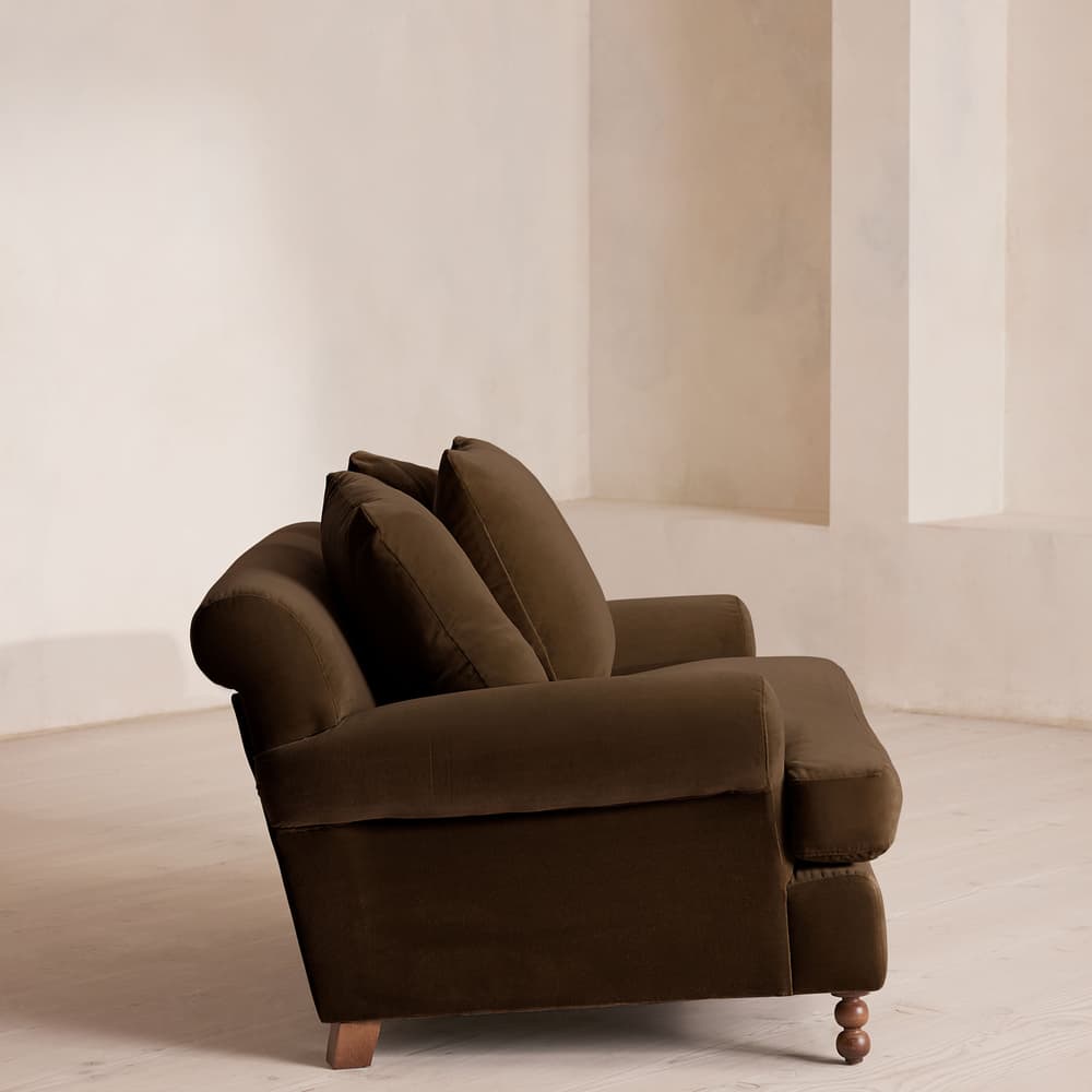 Audrey Loveseat - Sofa - Velvet - Chocolate - Images - Image 3