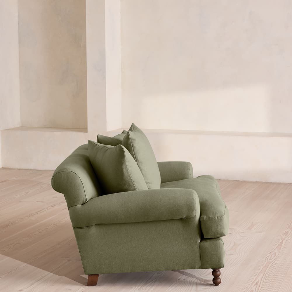 Audrey Loveseat - Linen - Sage - Images - Image 3