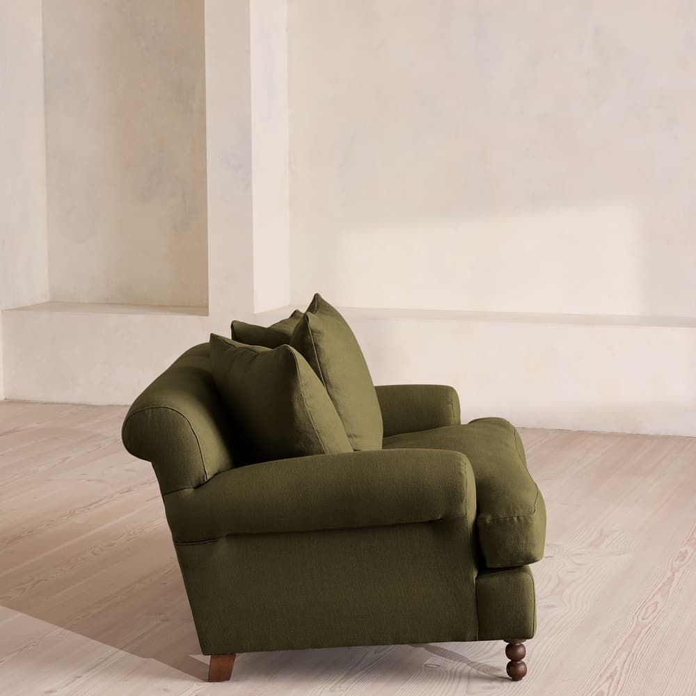 Audrey Loveseat - Linen - Olive - Images - Image 3
