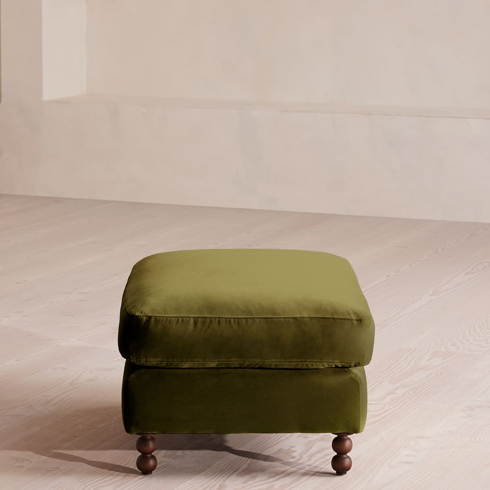 Audrey Rectangle Ottoman - Velvet - Olive - Images - Image 3