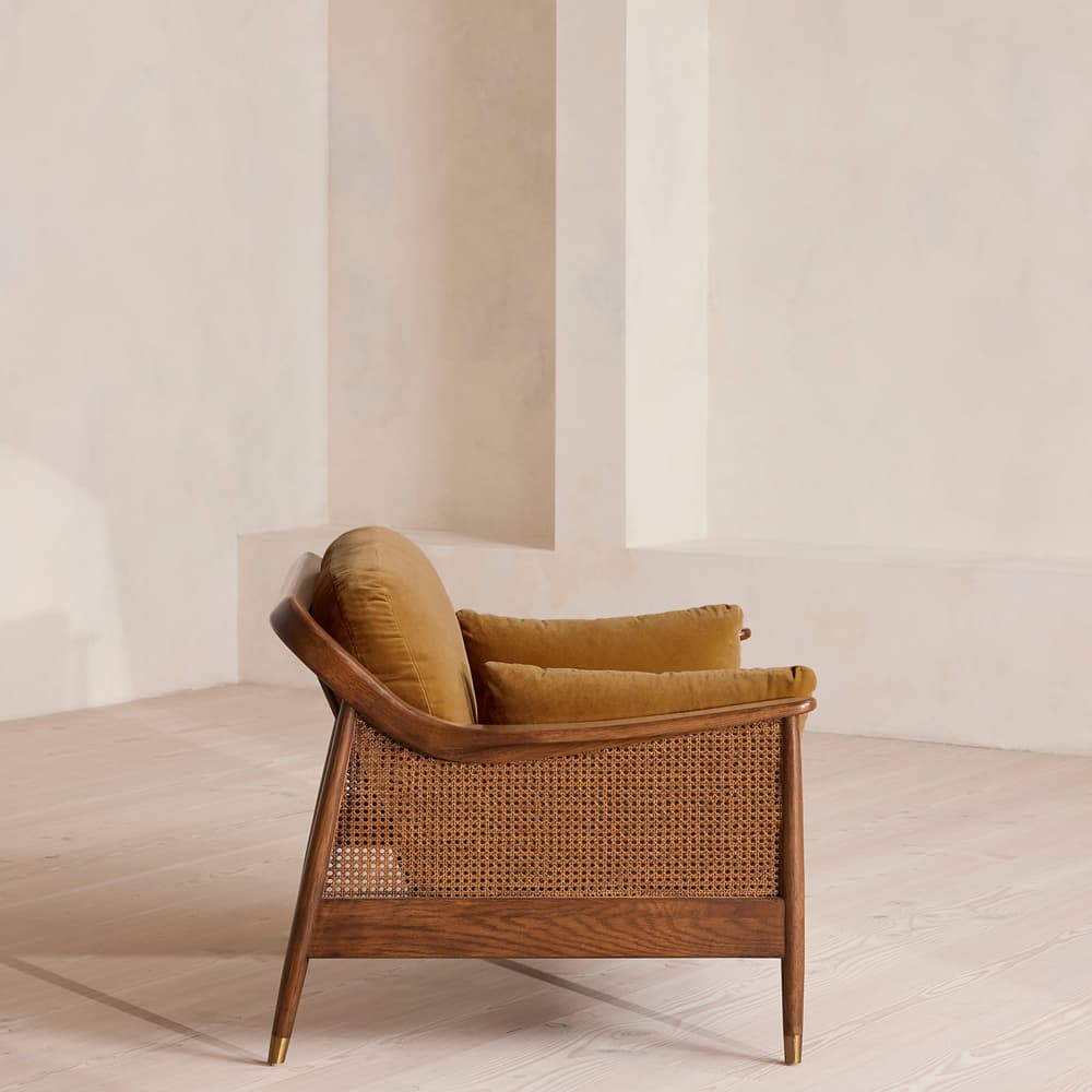 Atlanta Loveseat - Velvet - Mustard - Images - Image 3