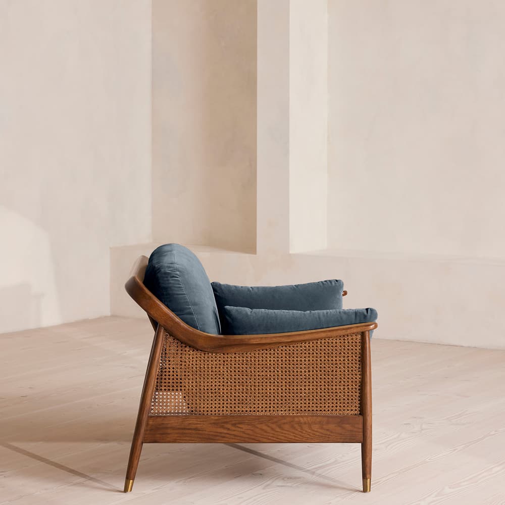 Atlanta Loveseat - Velvet - Grey Blue - Images - Image 3