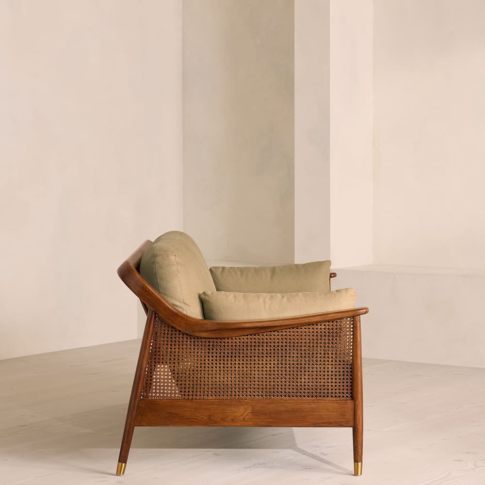 Atlanta Three Seater Sofa - Linen - Wheat - US - Images - Image 3