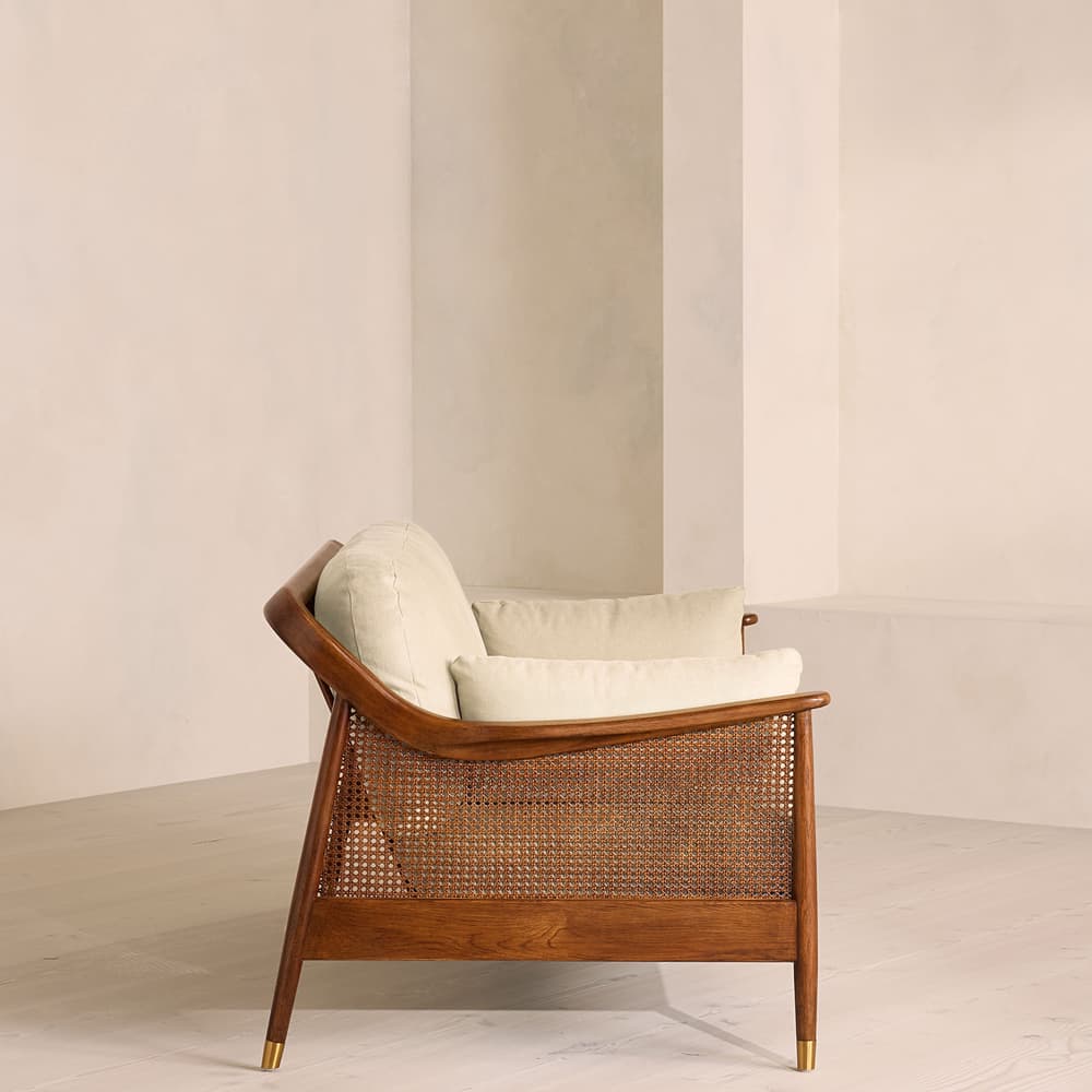 Atlanta Three Seater Sofa - Linen - Bisque - Images - Image 3