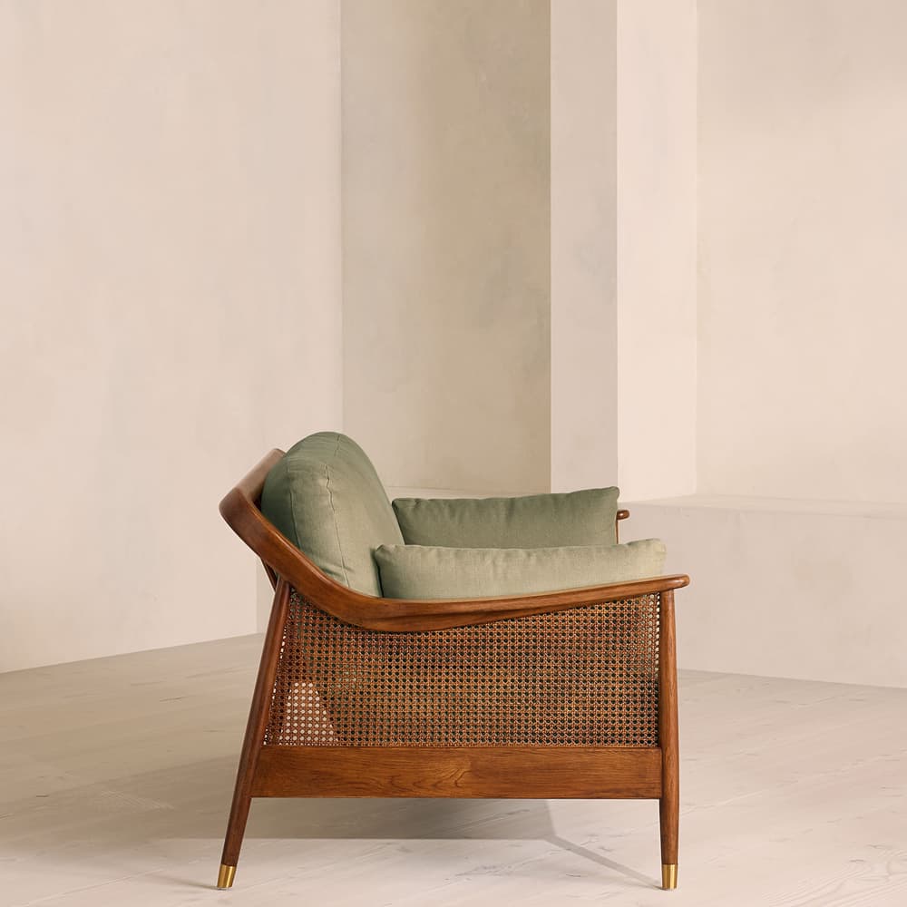 Atlanta Three Seater Sofa - Linen - Sage - Images - Image 3