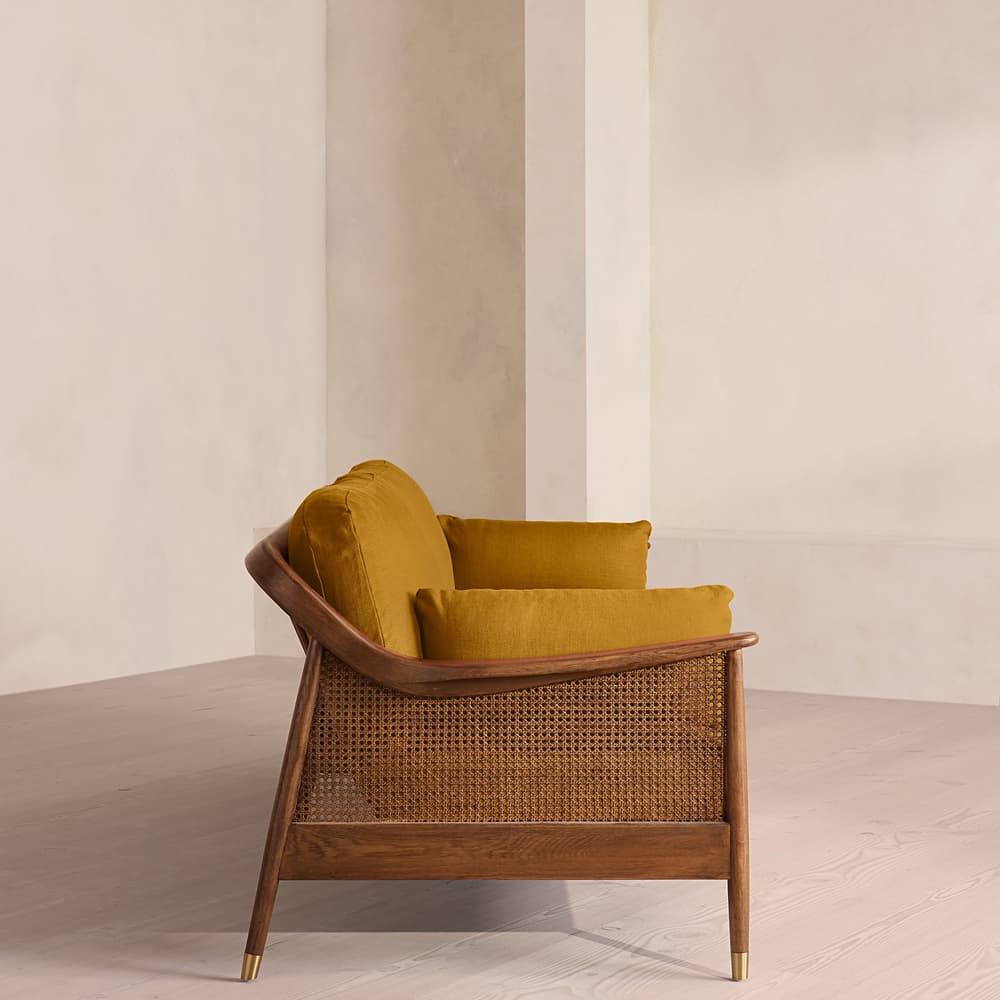 Atlanta Four Seater Sofa - Linen - Turmeric - US - Images - Image 3