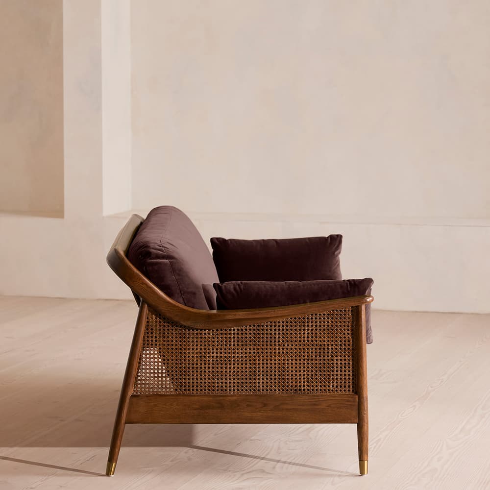 Atlanta Three Seater - Velvet - Aubergine - US - Images - Image 3