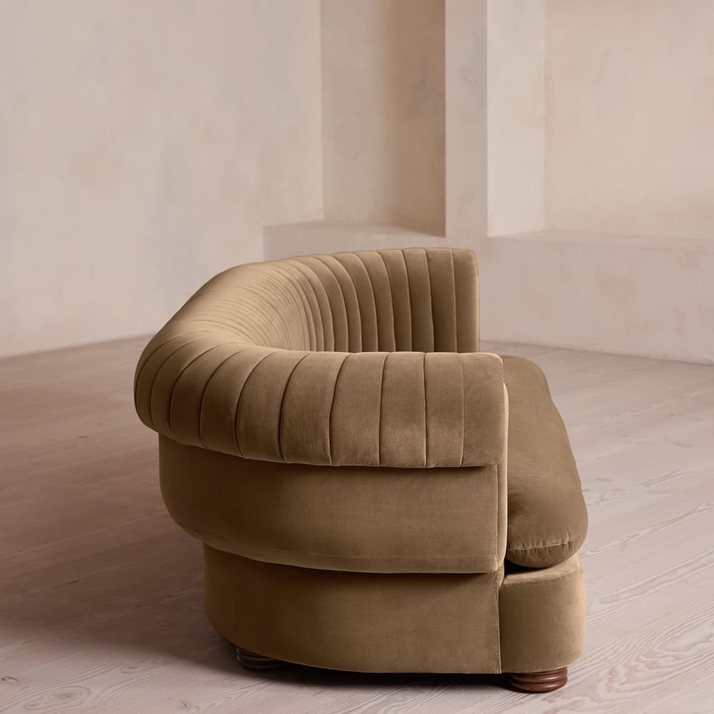 Rava Three Seater Sofa - Velvet - Truffle - UK - Images - Image 3