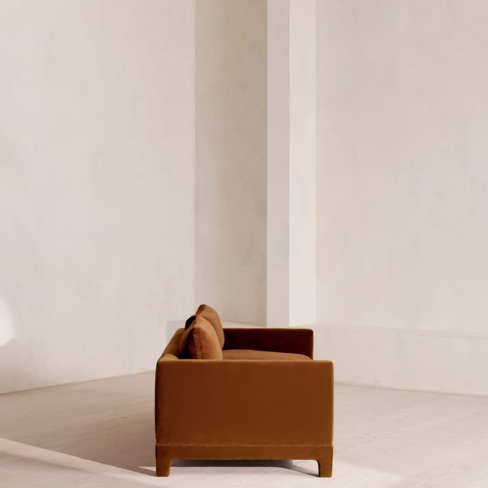 Ashford Three Seater Sofa - Velvet - Cinnamon - UK - Images - Image 3