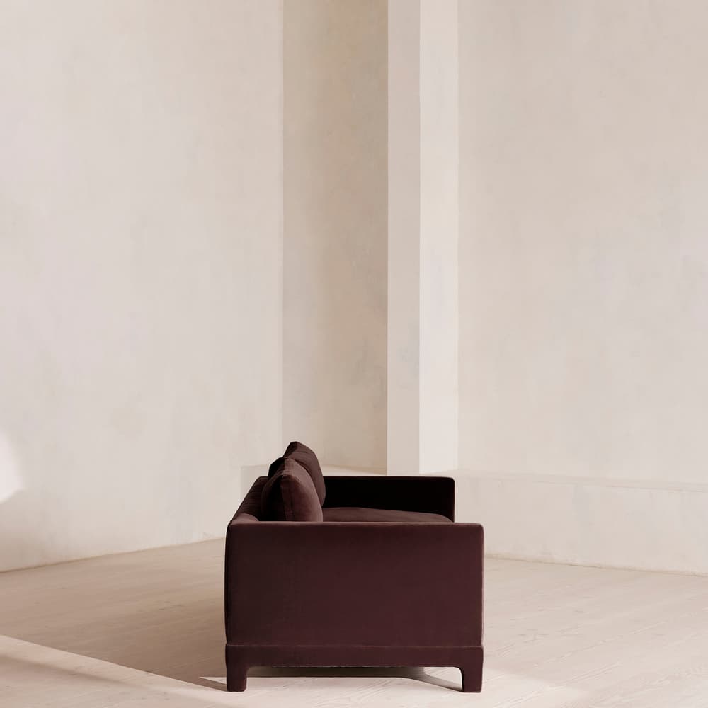 Ashford Three Seater Sofa - Velvet - Aubergine - UK - Images - Image 3