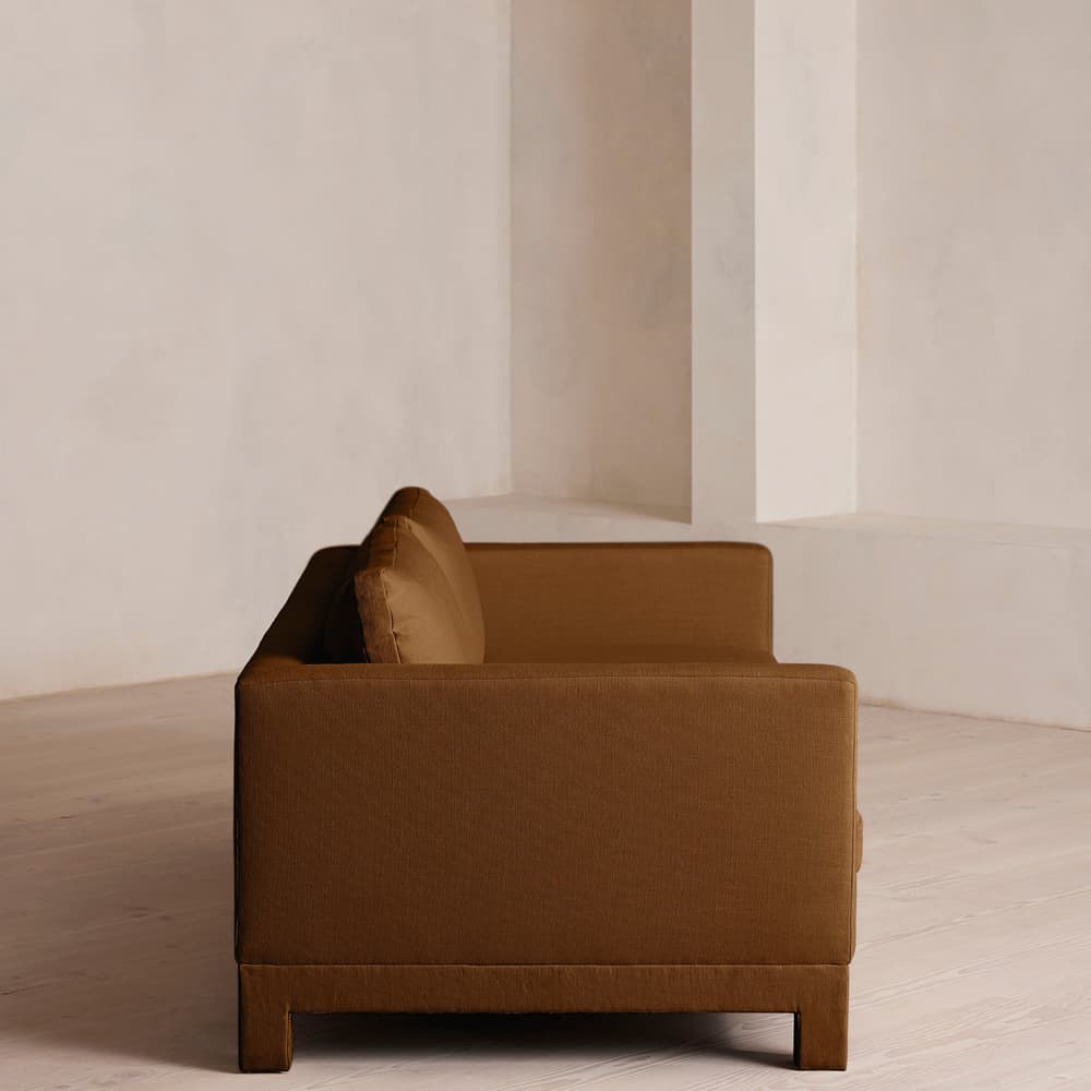 Ashford Three Seater Sofa - Linen - Terracotta - UK - Images - Image 3