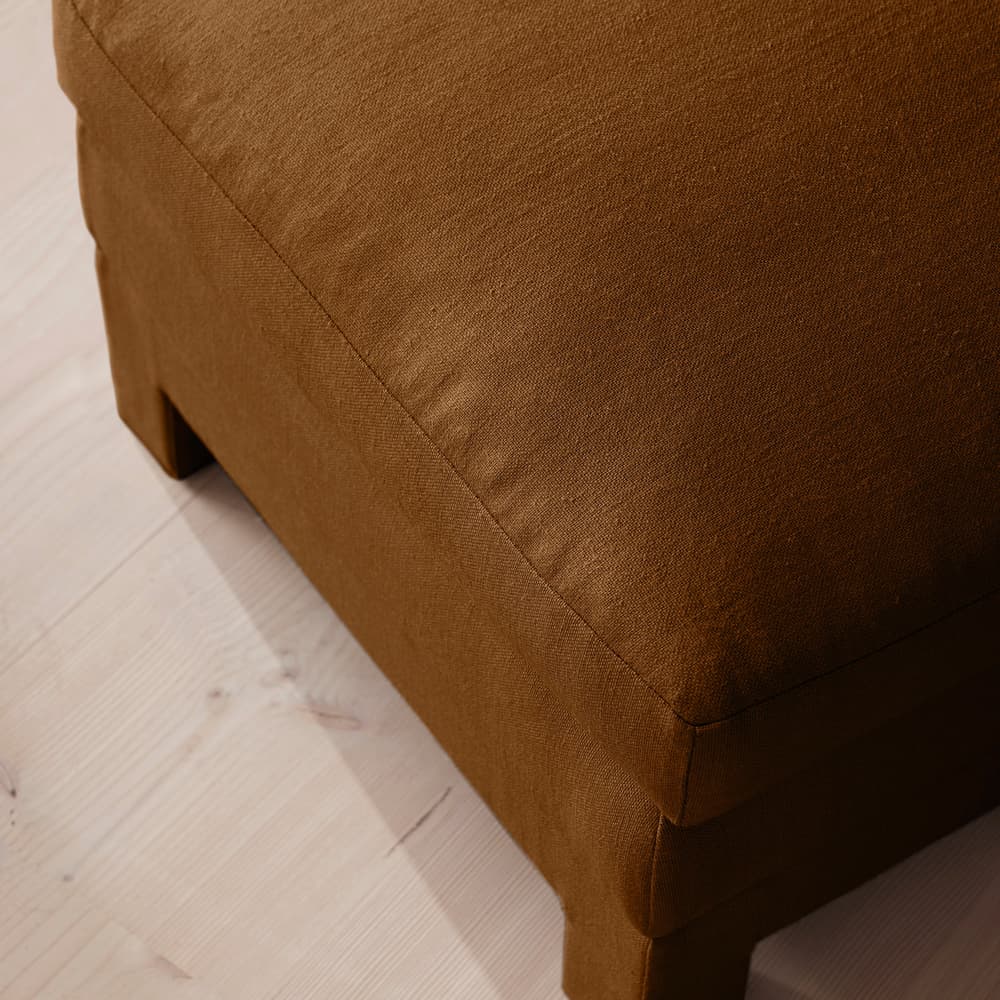 Ashford Ottoman - Linen - Terracotta - UK - Images - Image 3