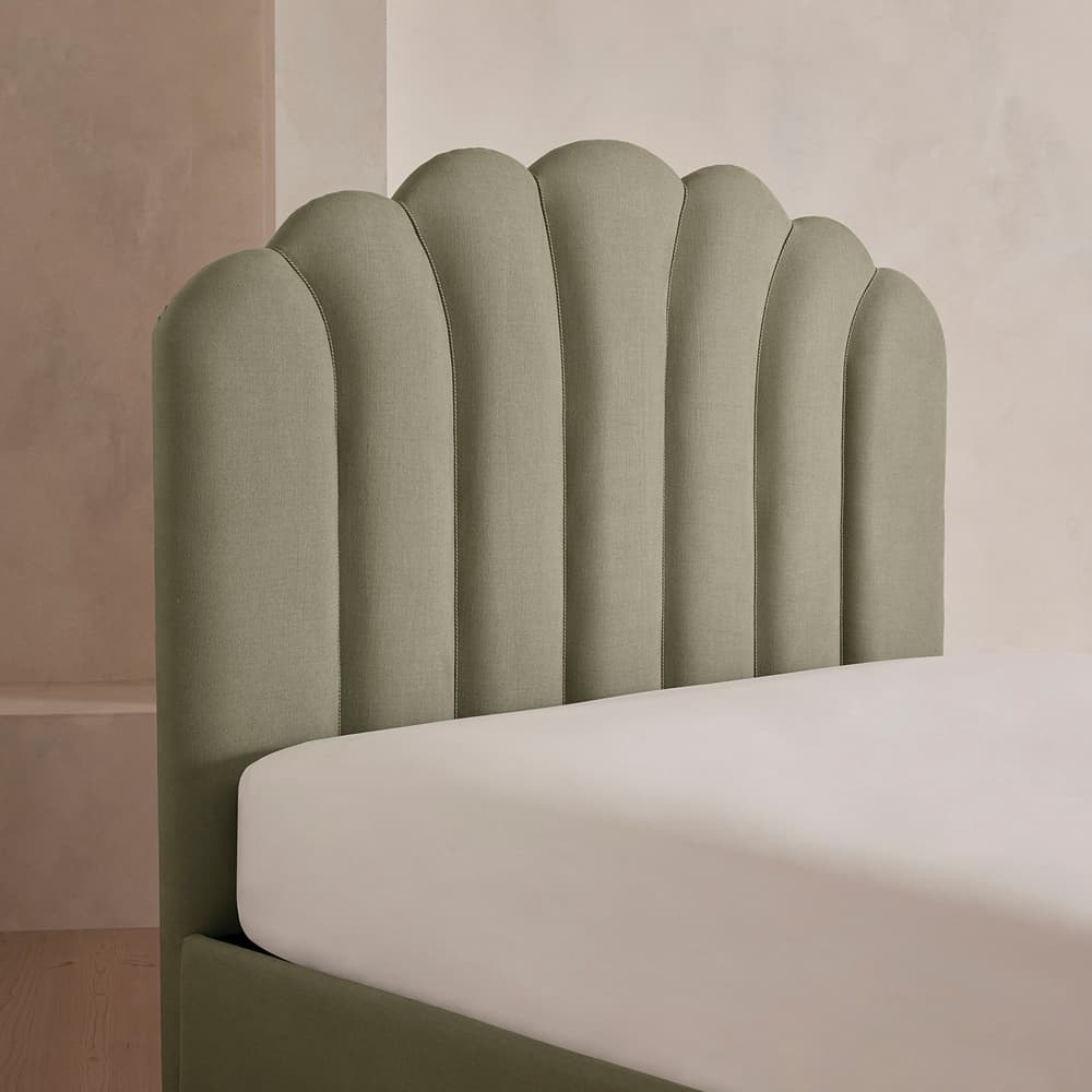 Manette Bed - with Twisted Cord - Double - Linen - Sage - Images - Image 3
