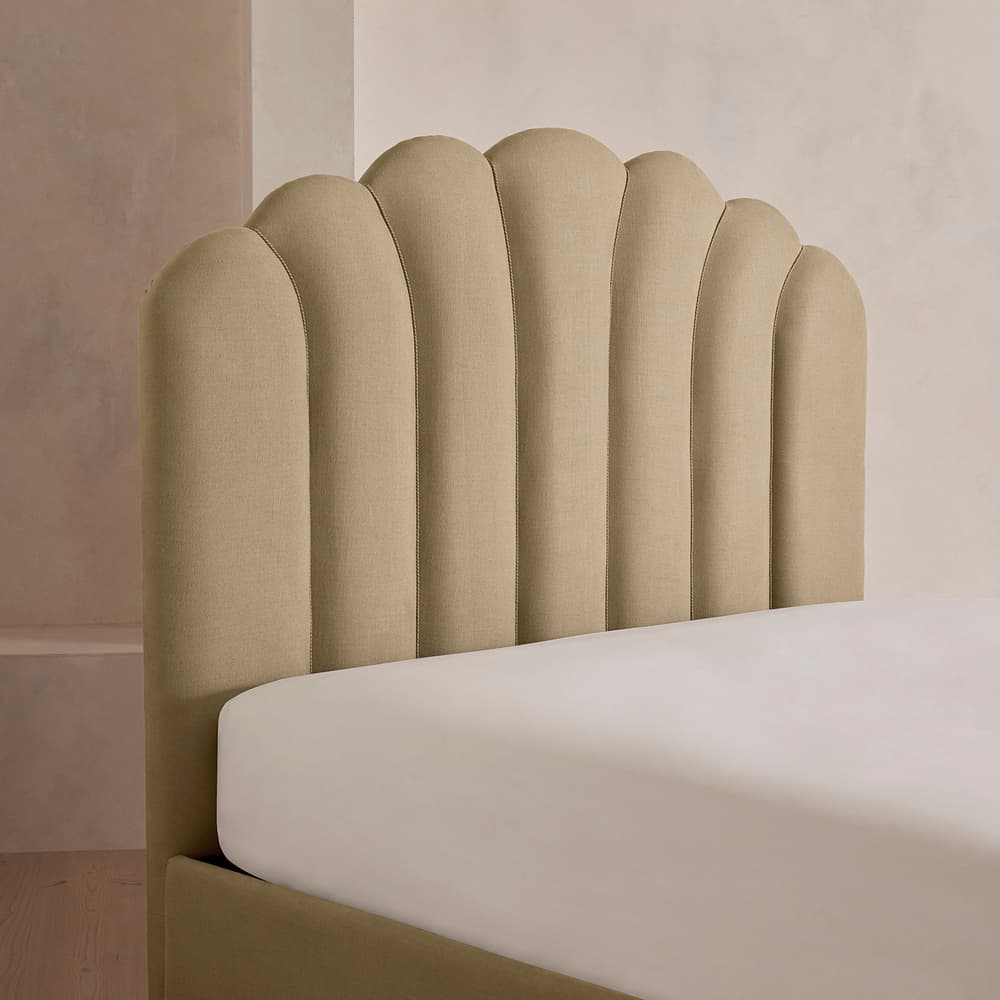 Manette Bed - with Twisted Cord - Double - Linen - Wheat - Images - Image 3