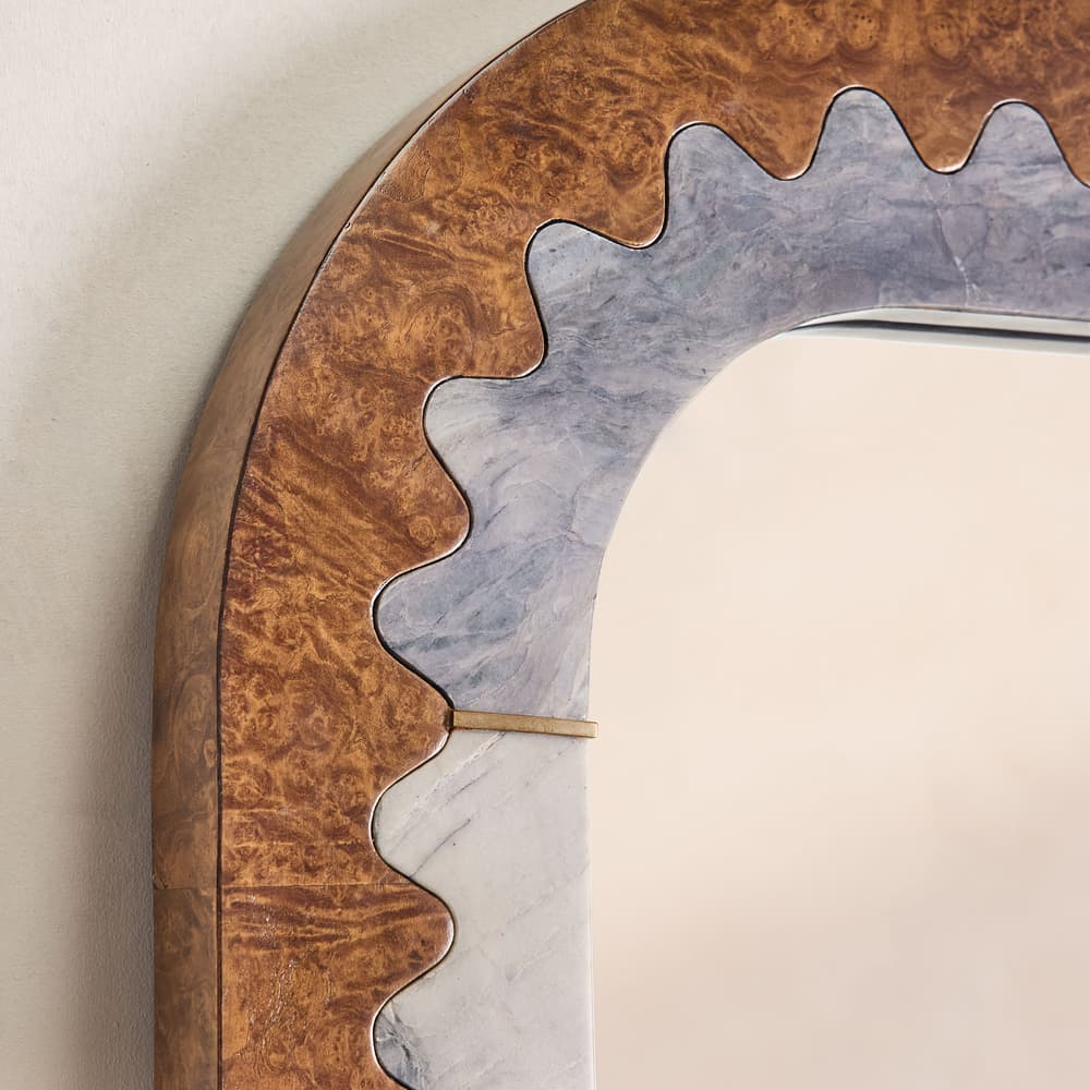 Fiore Floor Mirror - Brazilian Quartzite & Ash Burl - Listing - Image 3