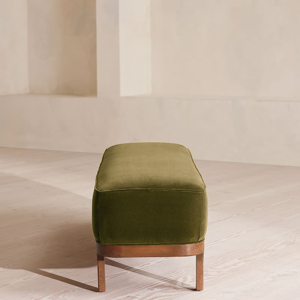 Belsa Bench - Velvet - Olive - Images - Image 3
