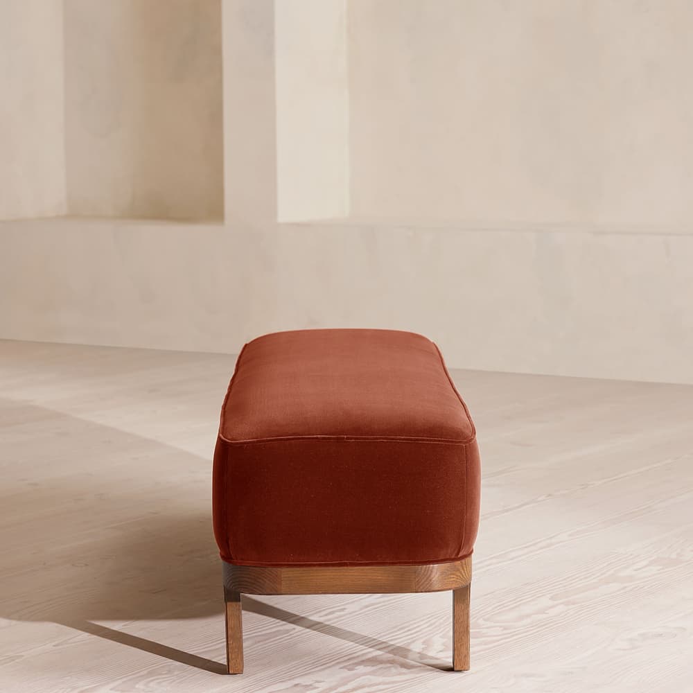 Belsa Bench - Velvet - Rust - Images - Image 3