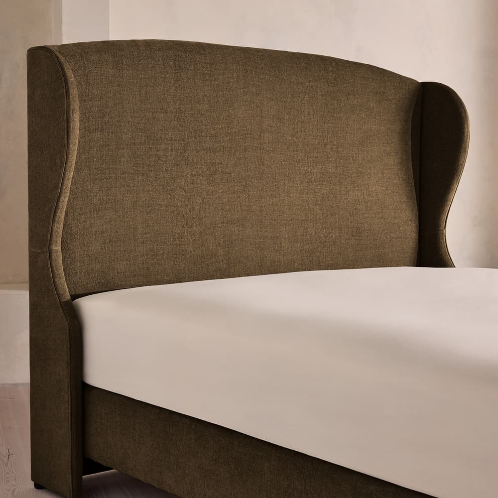 Rivas Bed - King - Linen Chenille - Chocolate - Images - Image 3