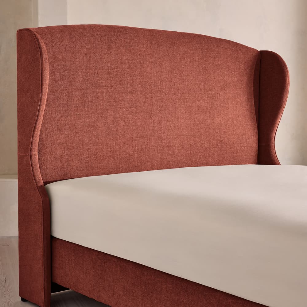 Rivas Bed - King - Linen Chenille - Rust - Images - Image 3