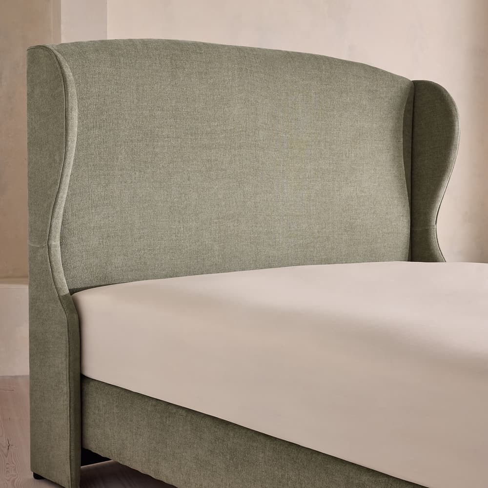 Rivas Bed - King - Linen Chenille - Sage - Images - Image 3