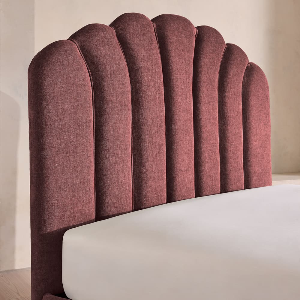 Manette Bed - Full - Linen Chenille - Bordeaux - US - Images - Image 3