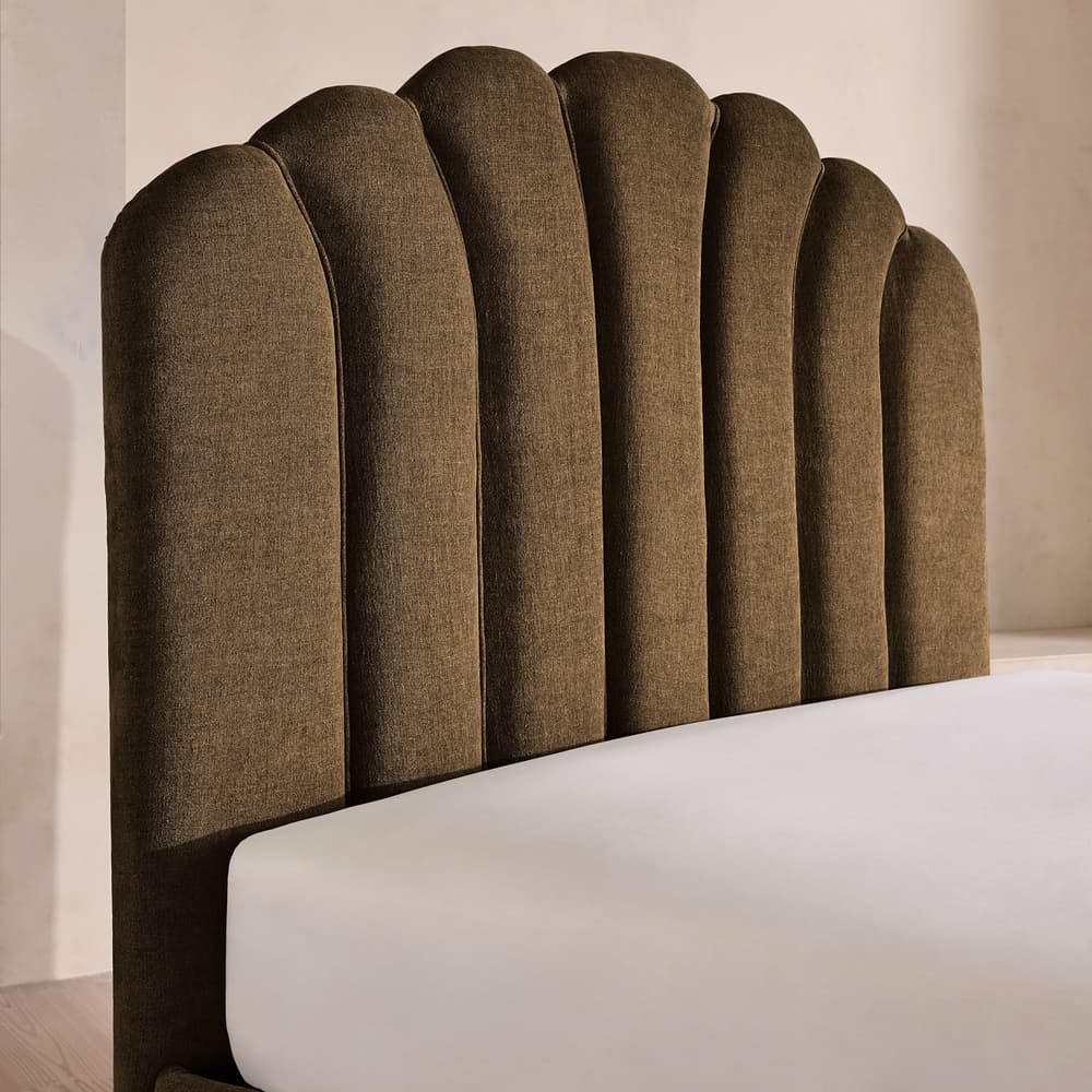 Manette Bed - Full - Linen Chenille - Chocolate - US - Images - Image 3