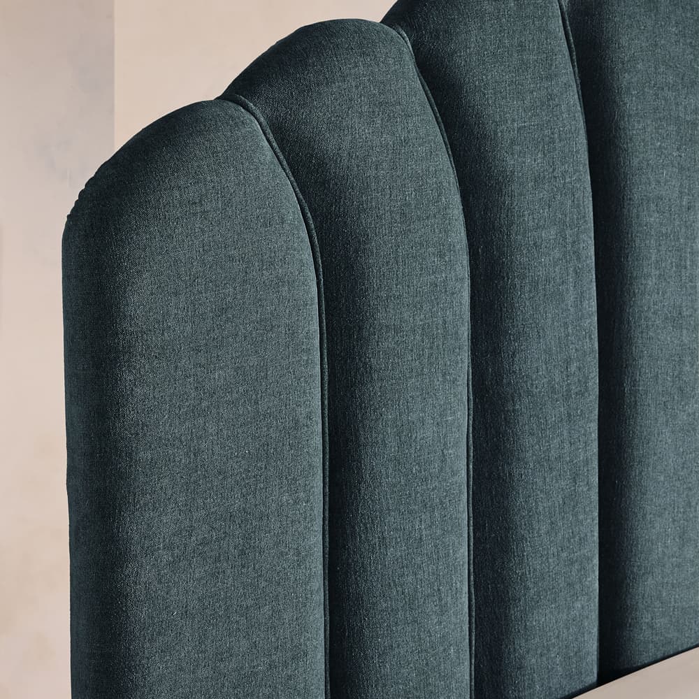 Manette Bed - Full - Linen Chenille - Deep Teal - US - Lifestyle - Image 3