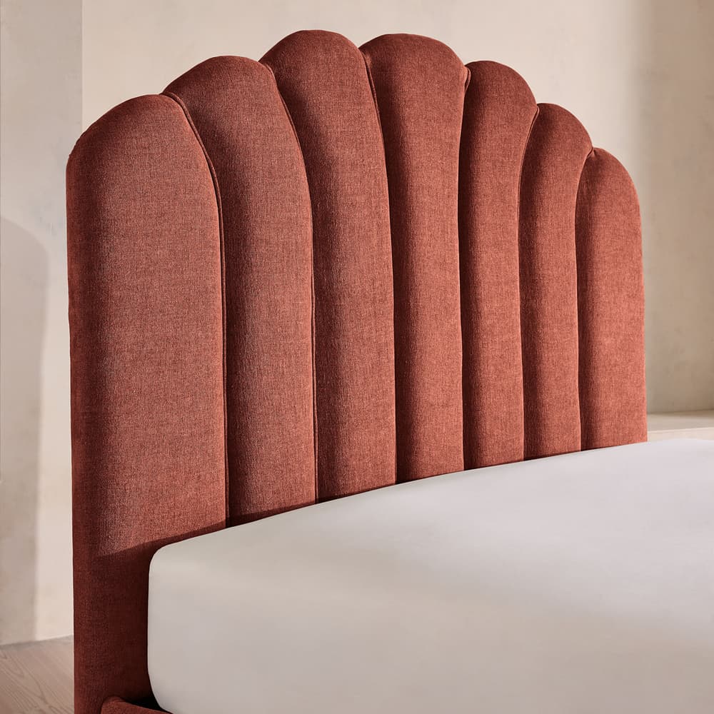 Manette Bed - Full - Linen Chenille - Rust - US - Images - Image 3