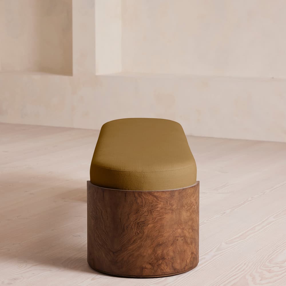 Lukas Bench - Linen - Ochre - Images - Image 3