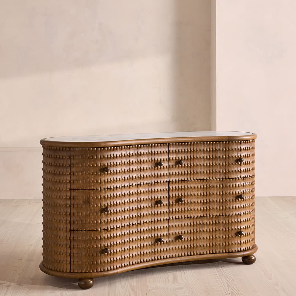 Armando Six Drawer Dresser - Calacatta Aura Marble - Listing - Image 3