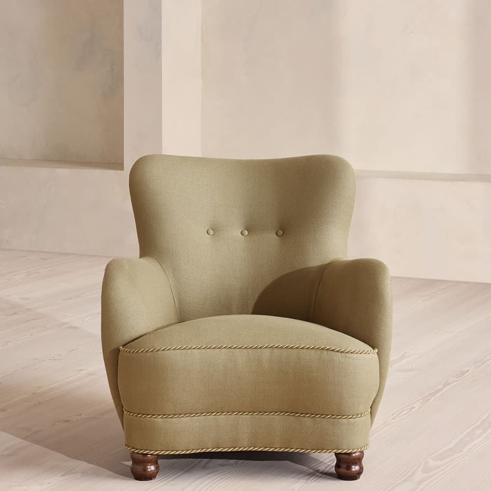 Pippa Armchair - Linen - Wheat - UK - Listing - Image 3