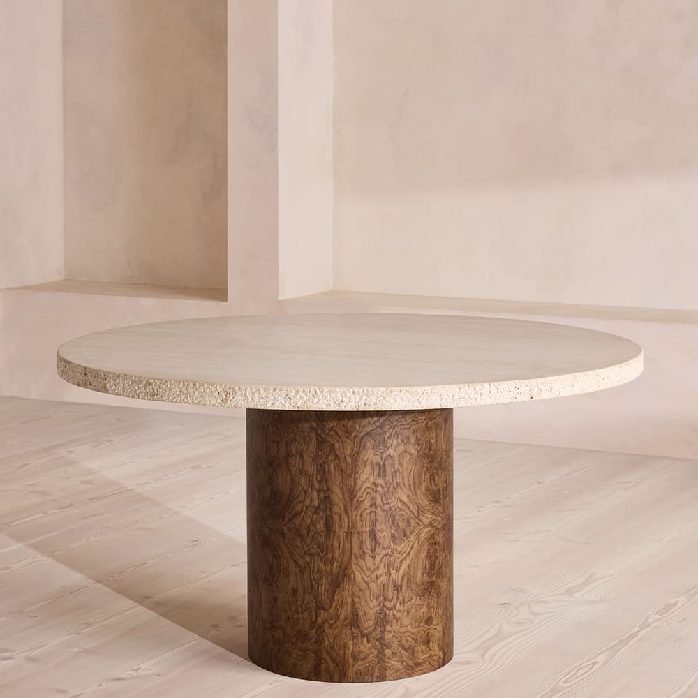 Ramsey Dining Table - Round - Travertine - Listing - Image 3