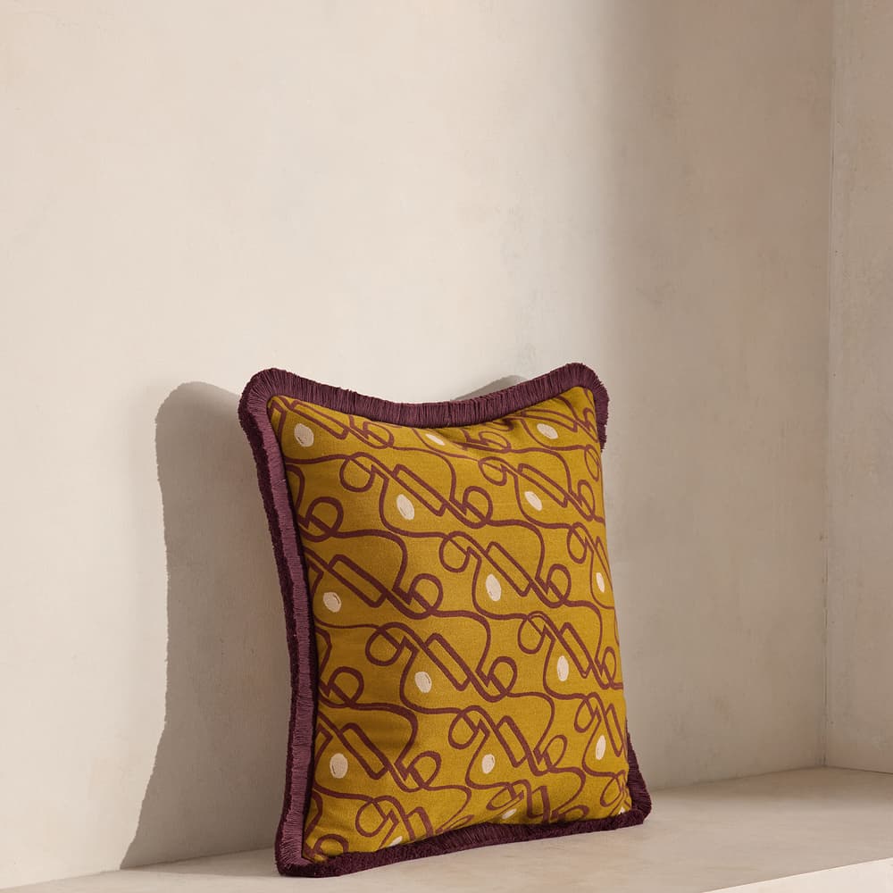 Tilney Square Cushion - Ochre - Listing - Image 3