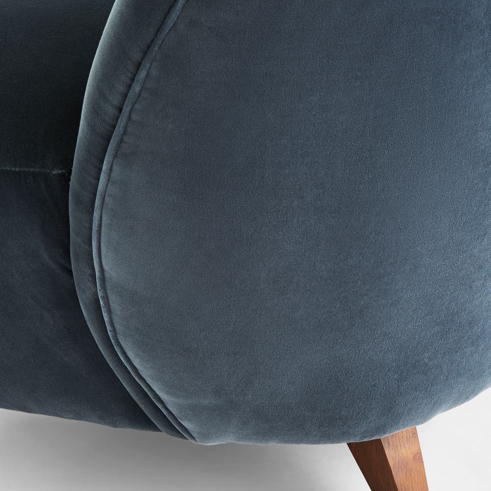 Henri Armchair - Velvet - Grey Blue - Images - Image 3