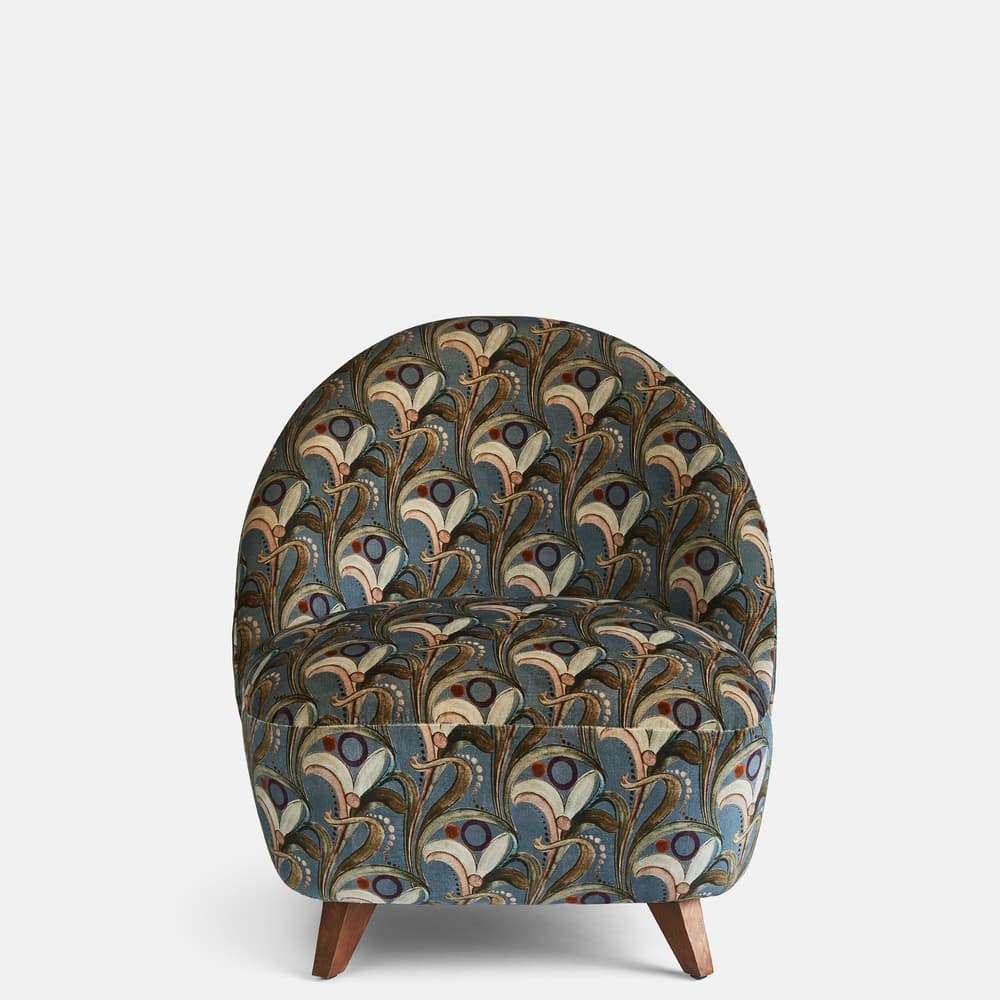 Henri Armchair - Obie Printed Velvet - Multi - Images - Image 3
