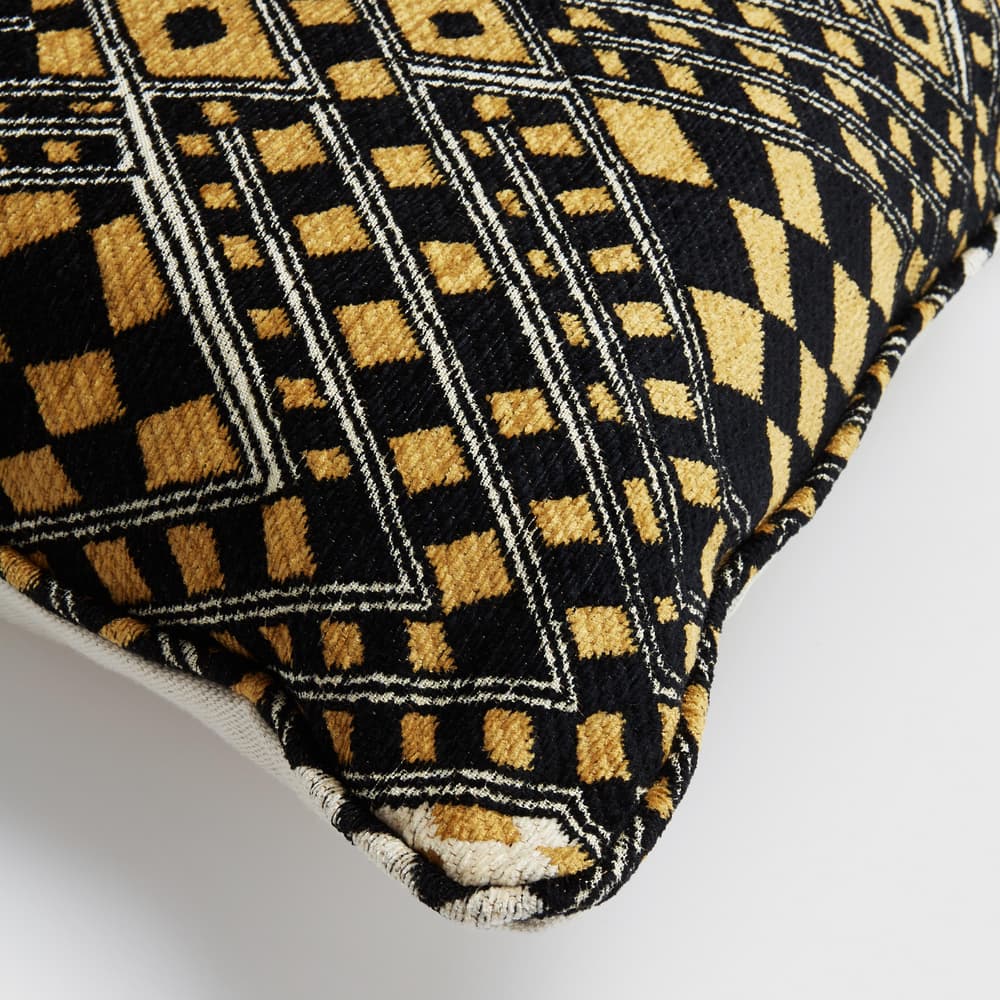 Pierre Frey Djbouti Cushion - Black and Gold - Images - Image 3
