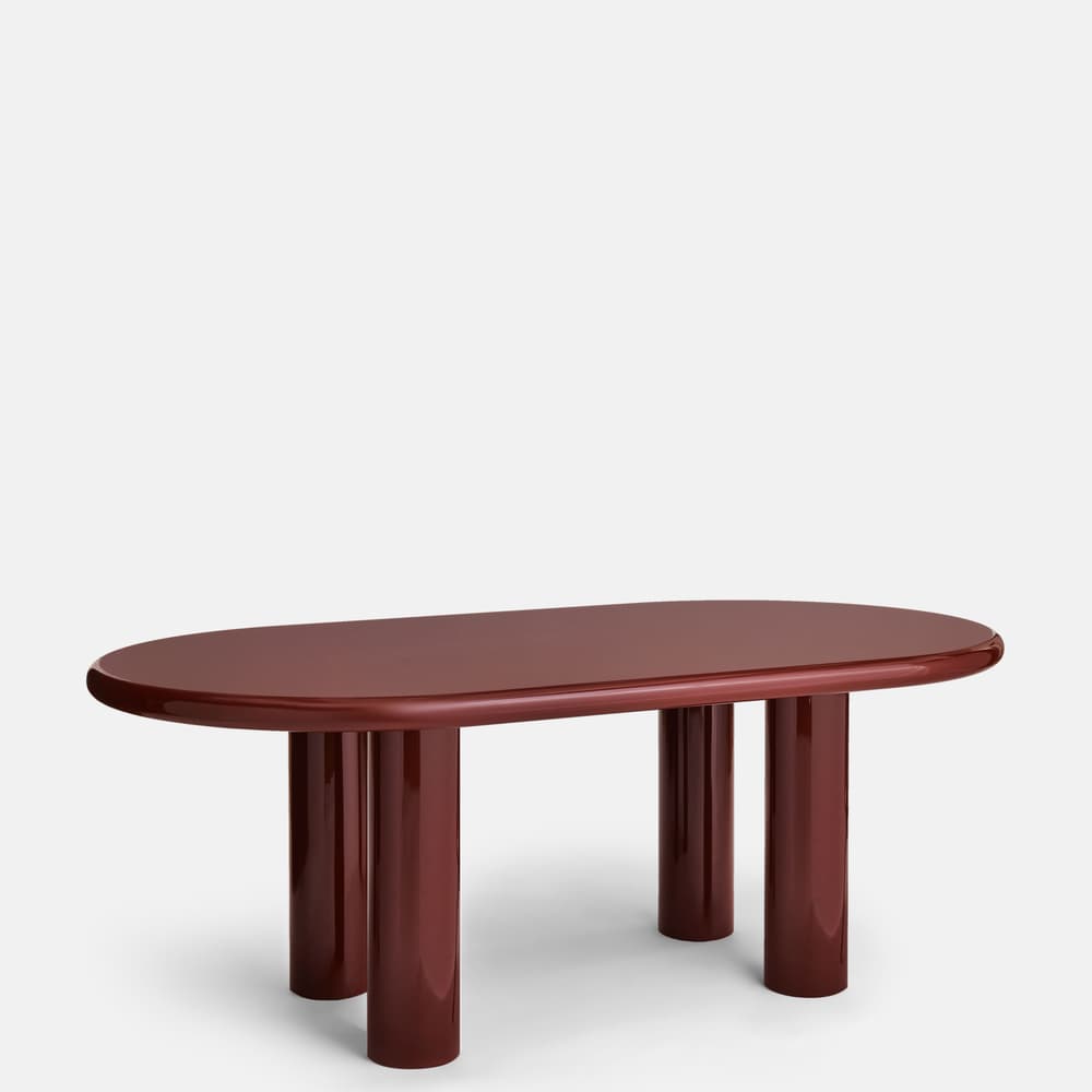 Geona Dining Table - High Gloss Lacquer - Bordeaux - Images - Image 3